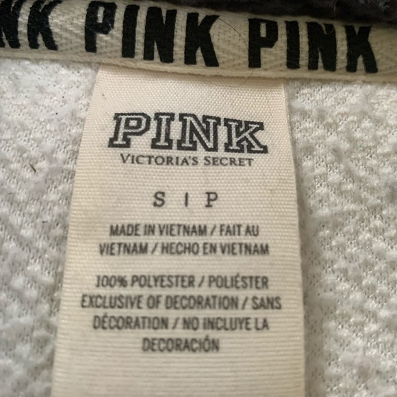 💋 VS PINK white Sherpa pull over - Picture 4 of 4